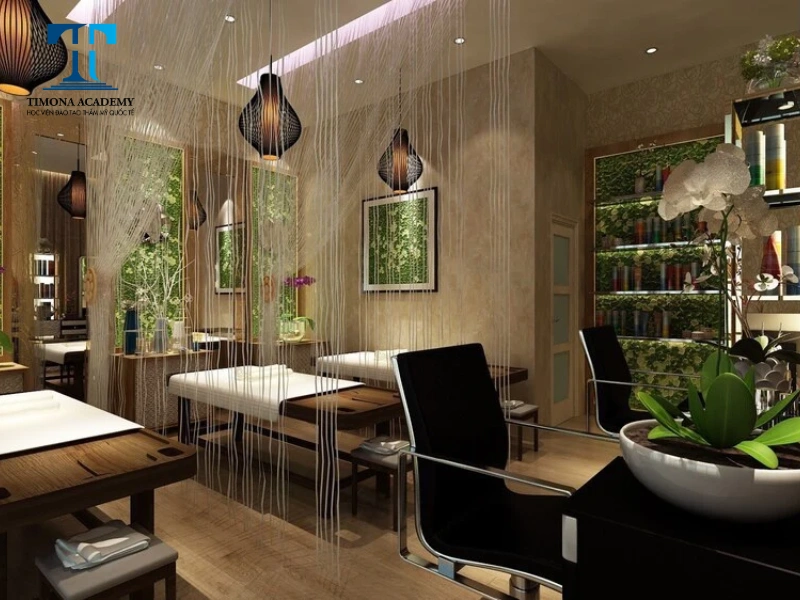 Mô hình spa mini thiên nhiên tạo cảm giác gần gũi