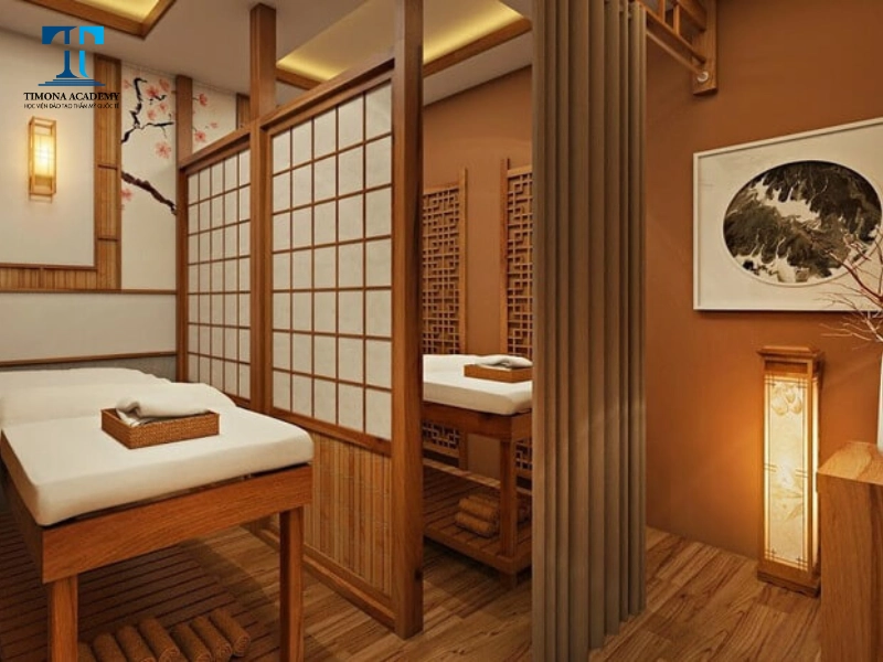 Không gian nội thất trong spa phong cách Japan