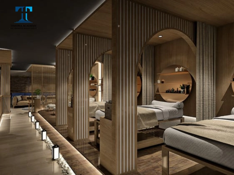 Phòng gội đầu dưỡng sinh với tông màu trầm