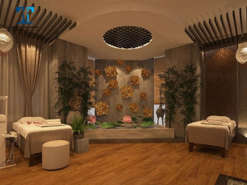 Phong cách mộc trong thiết kế phòng gội đầu