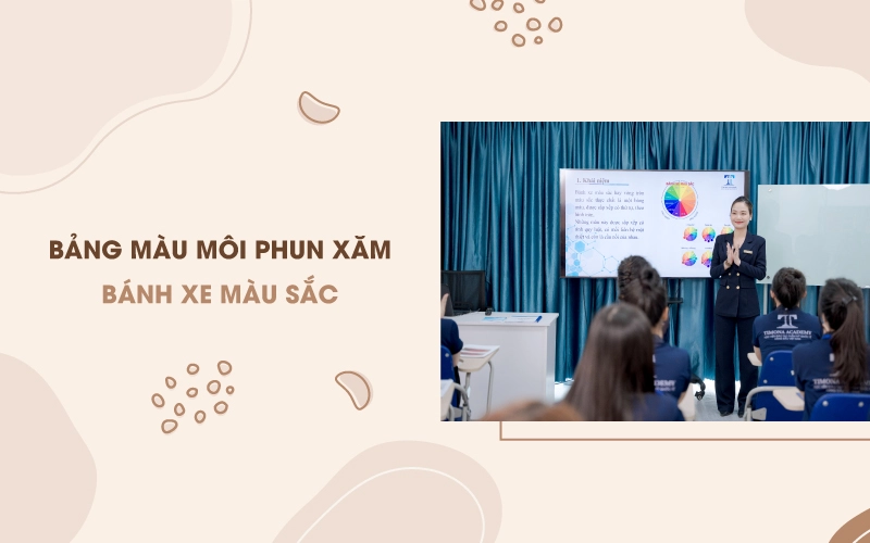 Bánh xe màu sắc trong phun xăm