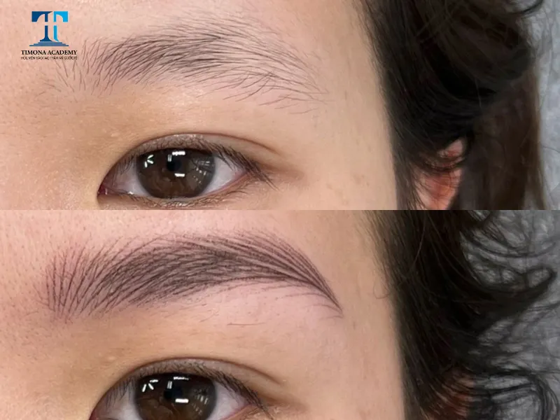 Điêu khắc chân mày 6D phù hợp với người có lông mày thưa và mỏng