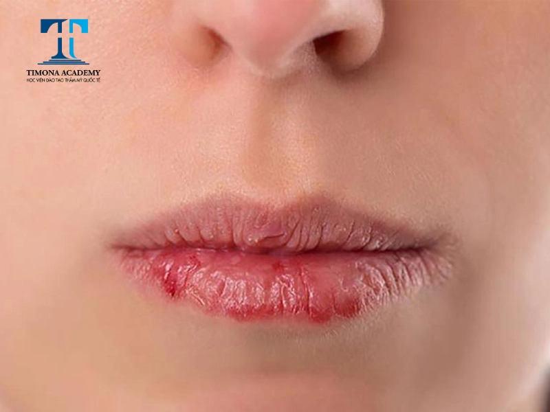 Nứt chảy máu có thể xuất hiện ở cả 2 môi