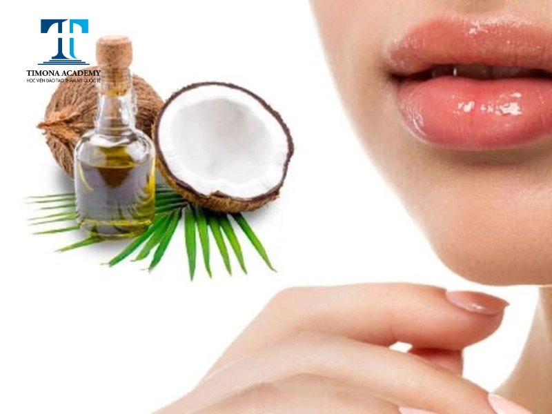 Dầu dừa là nguyên liệu trị thâm viền môi tự nhiên