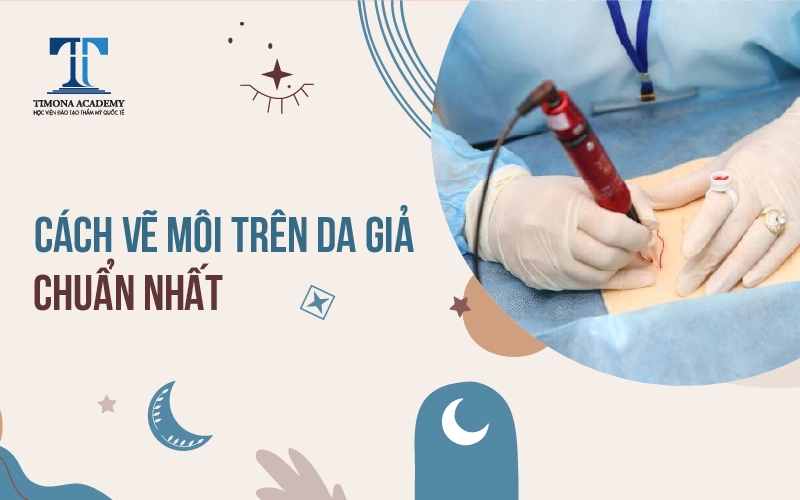 vẽ phun môi 3d trên da giả
