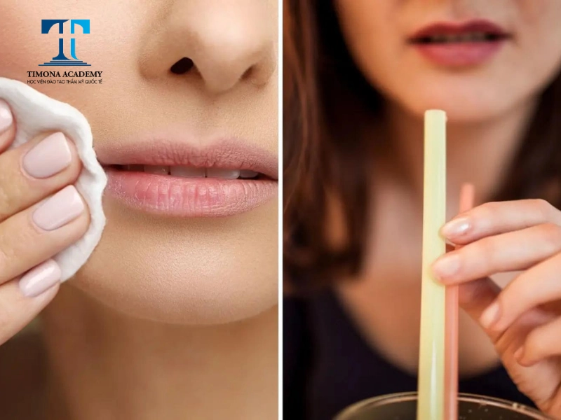 Giữ môi sạch sẽ trong quá trình phục hồi