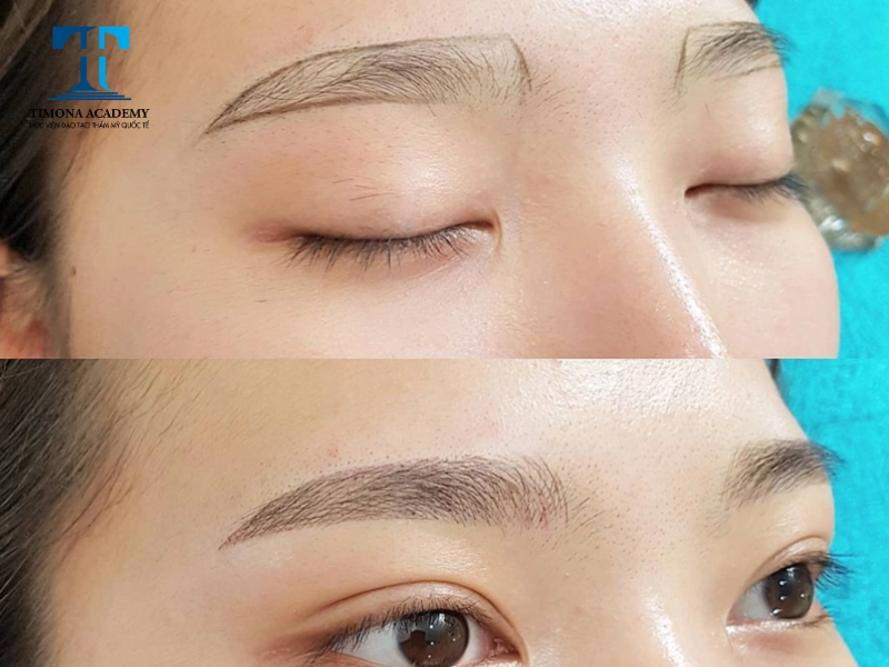 Kết quả phun và xăm lông mày 2