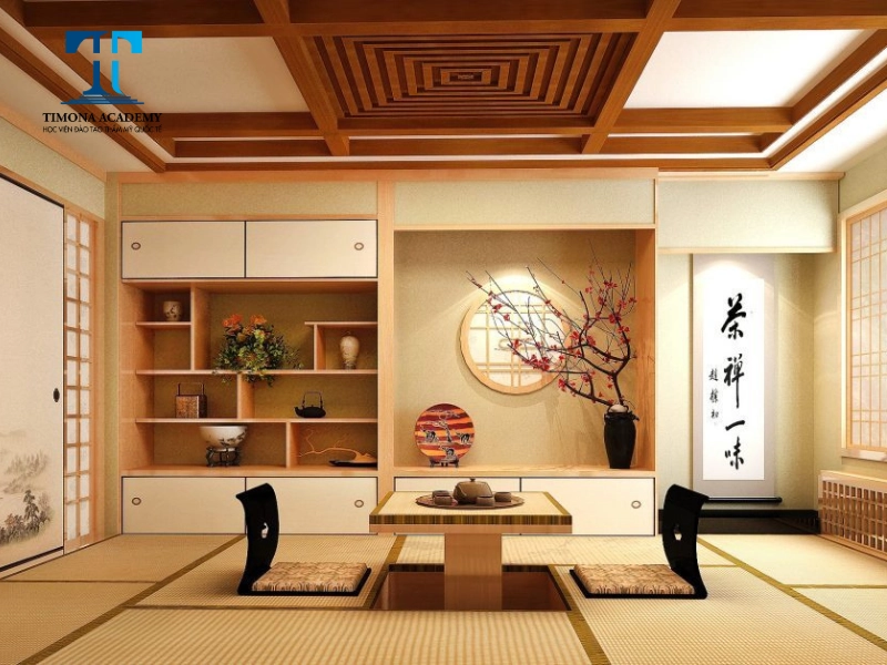 Mẫu phòng khách spa thiết kế theo phong cách Nhật Bản