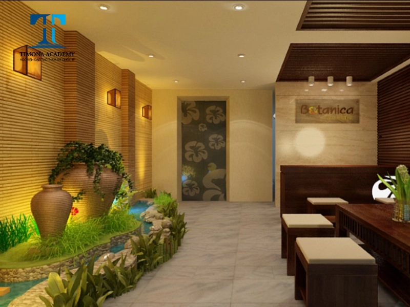 Mẫu thiết kế phòng khách spa Tropical mang đến sự bình yên 