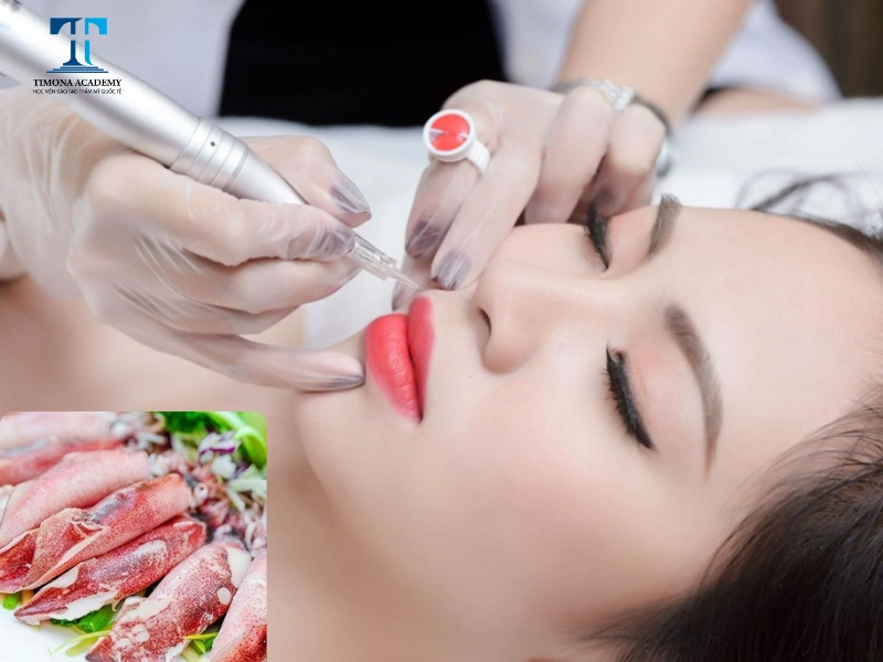 Mực là loại thực phẩm cần kiêng sau phun xăm