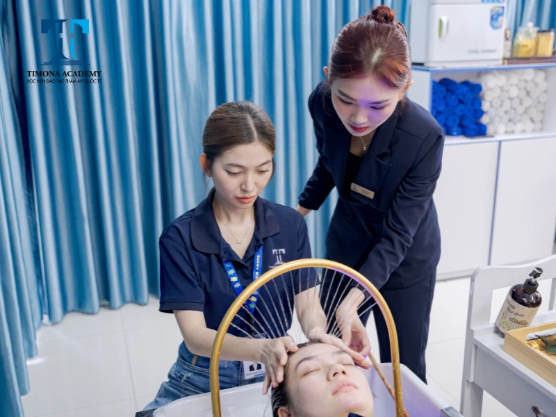 Học nghề gội đầu dưỡng sinh miễn phí tại Timona Academy