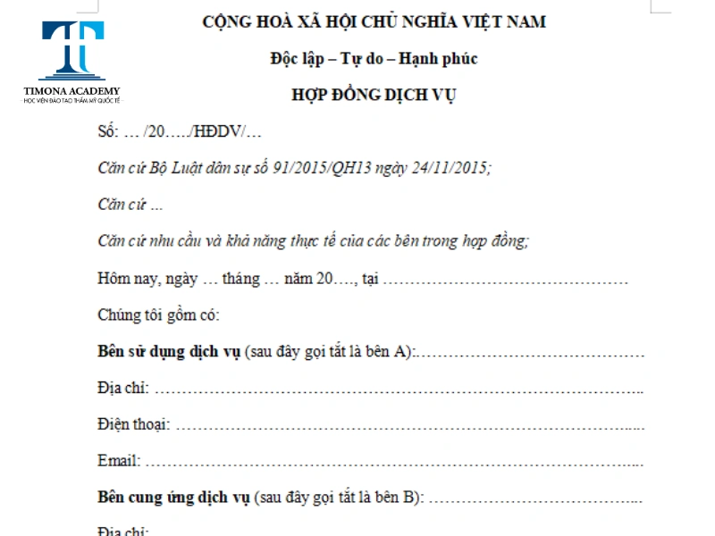 Hợp đồng dịch vụ spa là một loại văn bản quan trọng trong lĩnh vực thẩm mỹ