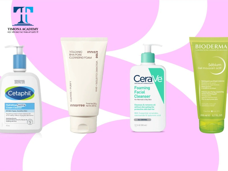 Khi skincare cho da hỗn hợp nên chọn các dòng sữa rửa mặt có độ pH từ 5.5 trở xuống
