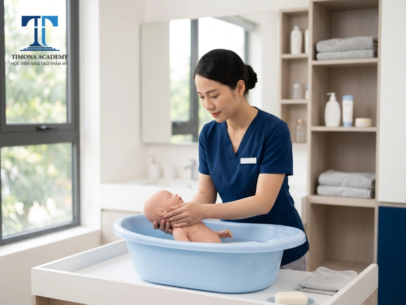 Tắm cho trẻ sơ sinh đúng phương pháp