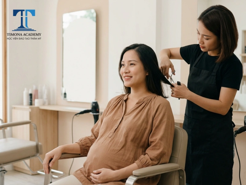 Bà bầu có được cắt tóc không - lưu ý làm đẹp thai kỳ
