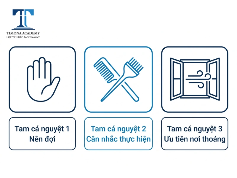 Bà bầu nhuộm uốn duỗi tóc theo tam cá nguyệt