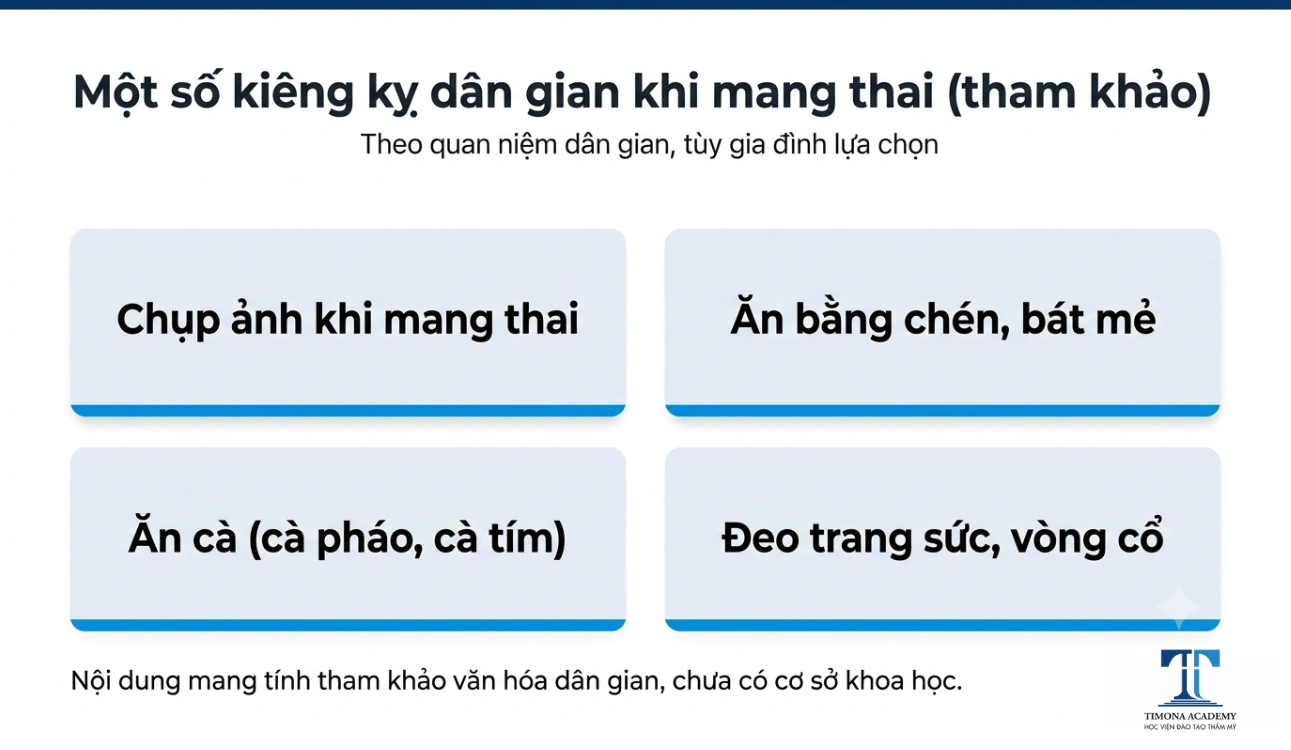 Kiêng kỵ dân gian khi mang thai chưa có cơ sở khoa học