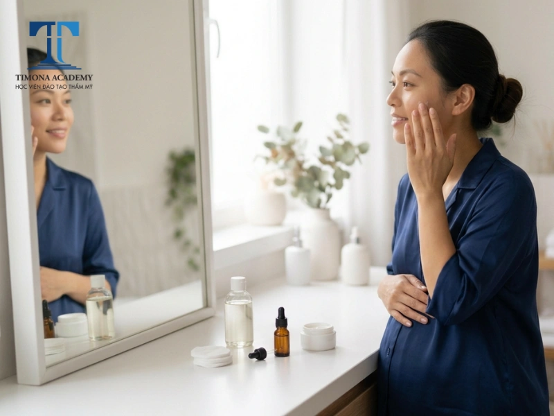 Chu trình skincare an toàn cho mẹ bầu
